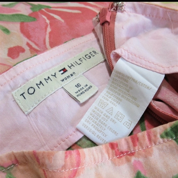 Tommy Hilfiger pink Water Color A Line Skirt Sz 16 - Picture 5 of 5